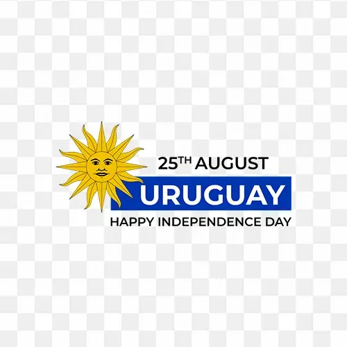 Uruguay Happy Independence Day png image with transparent background